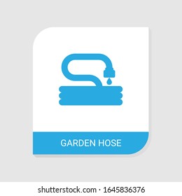 Editable filled Garden hose icon from Gardening icons category. Isolated vector Garden hose sign on white background
