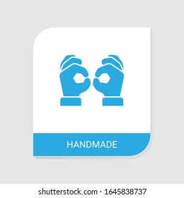 Editable filled Handmade icon from Handmade icons category. Isolated vector Handmade sign on white background