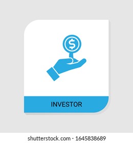 Editable filled Investor icon from Entrepreneurship icons category. Isolated vector Investor sign on white background