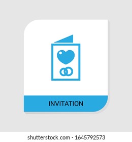 Editable filled Invitation icon from Wedding icons category. Isolated vector Invitation sign on white background