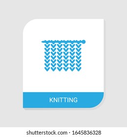 Editable filled Knitting icon from Handmade icons category. Isolated vector Knitting sign on white background