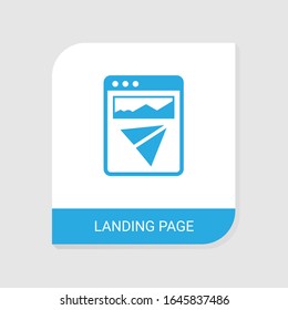 Editable filled Landing page icon from Search Engine Optimization icons category. Isolated vector Landing page sign on white background