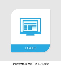 Editable filled layout icon from Web Development icons category. Isolated vector layout sign on white background
