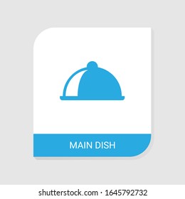 Editable filled main dish icon from Restaurant icons category. Isolated vector main dish sign on white background