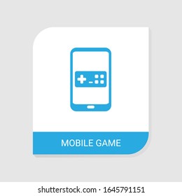 Editable filled Mobile game icon from Gaming icons category. Isolated vector Mobile game sign on white background