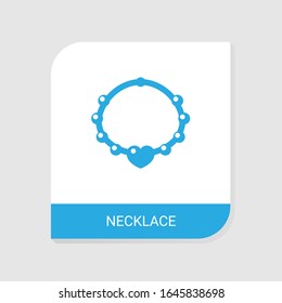 Editable filled necklace icon from Wedding icons category. Isolated vector necklace sign on white background
