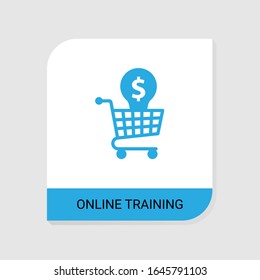 Editable filled Online Training icon from e-Learning icons category. Isolated vector Online Training sign on white background