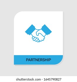 Editable filled Partnership icon from Entrepreneurship icons category. Isolated vector Partnership sign on white background