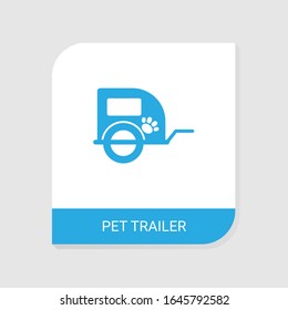 Editable filled pet trailer icon from Bike Rental icons category. Isolated vector pet trailer sign on white background