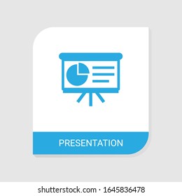 Icono de presentación rellenado editable de la categoría de iconos de marketing digital. Signo de presentación vectorial aislado en fondo blanco