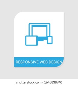 Editable filled responsive web design icon from Web Development icons category. Isolated vector responsive web design sign on white background