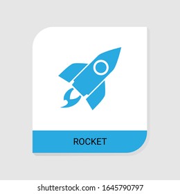 Editable filled rocket icon from Space Exploration icons category. Isolated vector rocket sign on white background