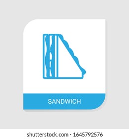 Editable filled sandwich icon from Restaurant icons category. Isolated vector sandwich sign on white background
