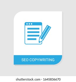 Icono de copia de SEO rellenado editable de la categoría Iconos de optimización del motor de búsqueda. Signo de copia SEO vectorial aislado en fondo blanco