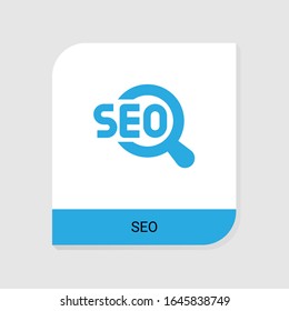 Editable filled SEO icon from Search Engine Optimization icons category. Isolated vector SEO sign on white background