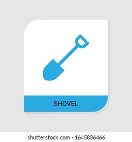 Editable filled Shovel icon from Gardening icons category. Isolated vector Shovel sign on white background