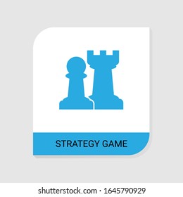 Editable filled Strategy game icon from Gaming icons category. Isolated vector Strategy game sign on white background