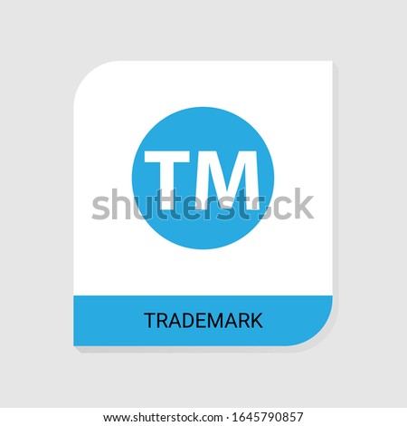 Editable filled Trademark icon from Entrepreneurship icons category. Isolated vector Trademark sign on white background