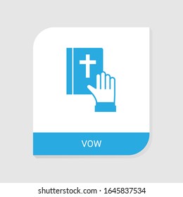 Editable filled vow icon from Wedding icons category. Isolated vector vow sign on white background