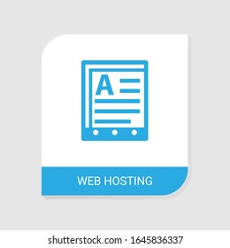Editable filled Web Hosting icon from eCommerce icons category. Isolated vector Web Hosting sign on white background