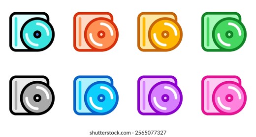 Editable film, blue ray, disc vector icon. Movie, cinema, entertainment. Part of a big icon set family. Perfect for web and app interfaces, presentations, infographics, etc