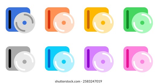 Editable film, blue ray, disc vector icon. Movie, cinema, entertainment. Part of a big icon set family. Perfect for web and app interfaces, presentations, infographics, etc