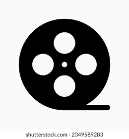 Editable film reel, movie roll vector icon. Movie, cinema, entertainment. Part of a big icon set family. Perfect for web and app interfaces, presentations, infographics, etc