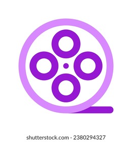 Editable film reel, movie roll vector icon. Movie, cinema, entertainment. Part of a big icon set family. Perfect for web and app interfaces, presentations, infographics, etc