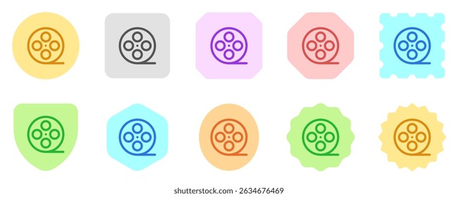 Editable film reel, movie roll vector icon. Movie, cinema, entertainment. Part of a big icon set family. Perfect for web and app interfaces, presentations, infographics, etc