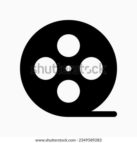 Editable film reel, movie roll vector icon. Movie, cinema, entertainment. Part of a big icon set family. Perfect for web and app interfaces, presentations, infographics, etc