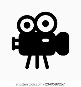 Editable film video camera, film production, studio vector icon. Movie, cinema, entertainment. Part of a big icon set family. Perfect for web and app interfaces, presentations, infographics, etc