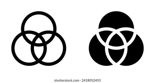 Editable filter, venn diagram vector icon. Part of a big icon set family. Perfect for web and app interfaces, presentations, infographics, etc