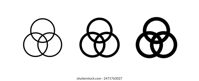 Editable filter, venn diagram vector icon. Part of a big icon set family. Perfect for web and app interfaces, presentations, infographics, etc