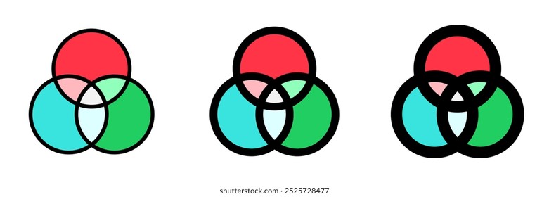 Editable filter, venn diagram vector icon. Part of a big icon set family. Perfect for web and app interfaces, presentations, infographics, etc