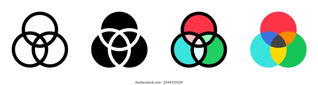 Editable filter, venn diagram vector icon. Part of a big icon set family. Perfect for web and app interfaces, presentations, infographics, etc