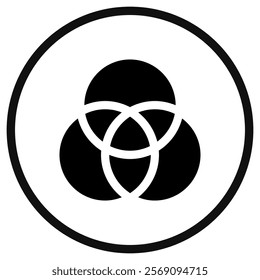 Editable filter, venn diagram vector icon. Part of a big icon set family. Perfect for web and app interfaces, presentations, infographics, etc