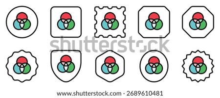 Editable filter, venn diagram vector icon. Part of a big icon set family. Perfect for web and app interfaces, presentations, infographics, etc