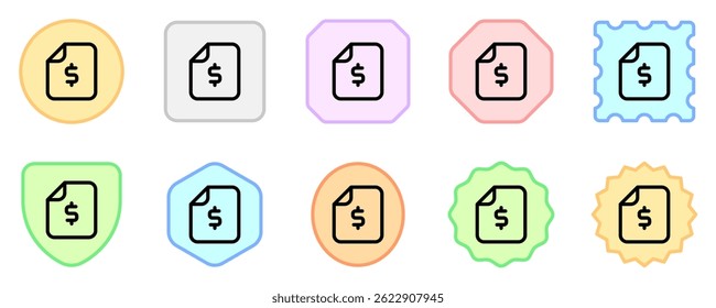 Ícone de vetor de documento financeiro editável. Parte de uma grande família de conjuntos de ícones. Finanças, negócios, investimento, contabilidade. Perfeito para interfaces web e app, apresentações, infográficos, etc