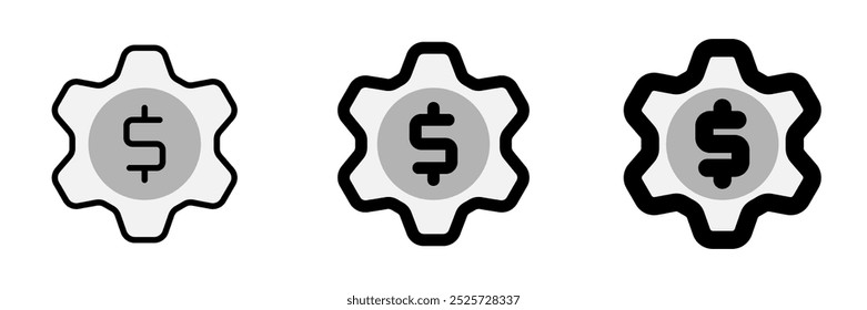 Vektorsymbol für das bearbeitbare Finanzmanagement. Teil einer großen Ikone-Set-Familie. Perfekt für Web- und App-Schnittstellen, Präsentationen, Infografiken usw.