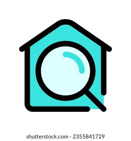 Editable find home vector icon. Property, real estate, construction, mortgage, interiors. Part of a big icon set family. Perfect for web and app interfaces, presentations, infographics, etc