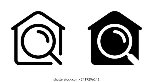 Editable find home vector icon. Property, real estate, construction, mortgage, interiors. Part of a big icon set family. Perfect for web and app interfaces, presentations, infographics, etc