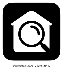 Icono de vector de búsqueda editable. Inmuebles, inmuebles, construcción, hipoteca, interiores. Parte de una gran familia de iconos. Perfecto para interfaces web y aplicaciones, presentaciones, infografías, etc