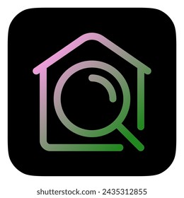 Editable find home vector icon. Property, real estate, construction, mortgage, interiors. Part of a big icon set family. Perfect for web and app interfaces, presentations, infographics, etc