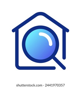 Editable find home vector icon. Property, real estate, construction, mortgage, interiors. Part of a big icon set family. Perfect for web and app interfaces, presentations, infographics, etc