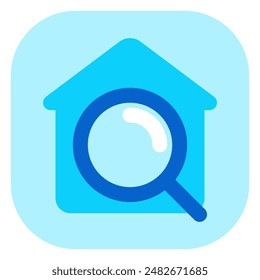 Icono de Vector de búsqueda editable. Inmuebles, inmuebles, construcción, hipoteca, interiores. Parte de una gran familia de iconos. Perfecto para interfaces de Web y App, presentaciones, infografías, etc