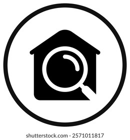 Editable find home vector icon. Property, real estate, construction, mortgage, interiors. Part of a big icon set family. Perfect for web and app interfaces, presentations, infographics, etc
