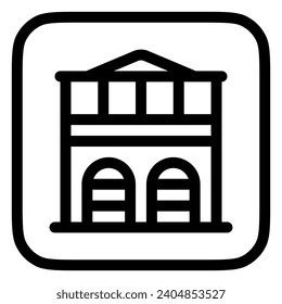 Editable fire station, factory, warehouse vector icon. Part of a big icon set family. Perfect for web and app interfaces, presentations, infographics, etc