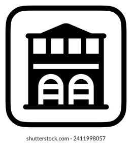 Editable fire station, factory, warehouse vector icon. Part of a big icon set family. Perfect for web and app interfaces, presentations, infographics, etc