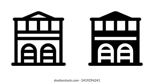 Editable fire station, factory, warehouse vector icon. Part of a big icon set family. Perfect for web and app interfaces, presentations, infographics, etc