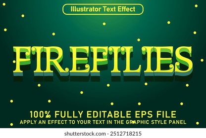 EDITABLE FIREFILIES TEXT EFFECT EPS FILE